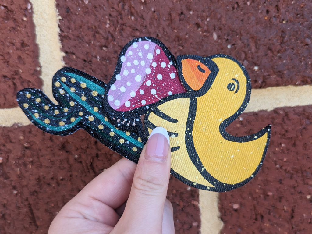 Recycled Denim Patch Painting for Teens