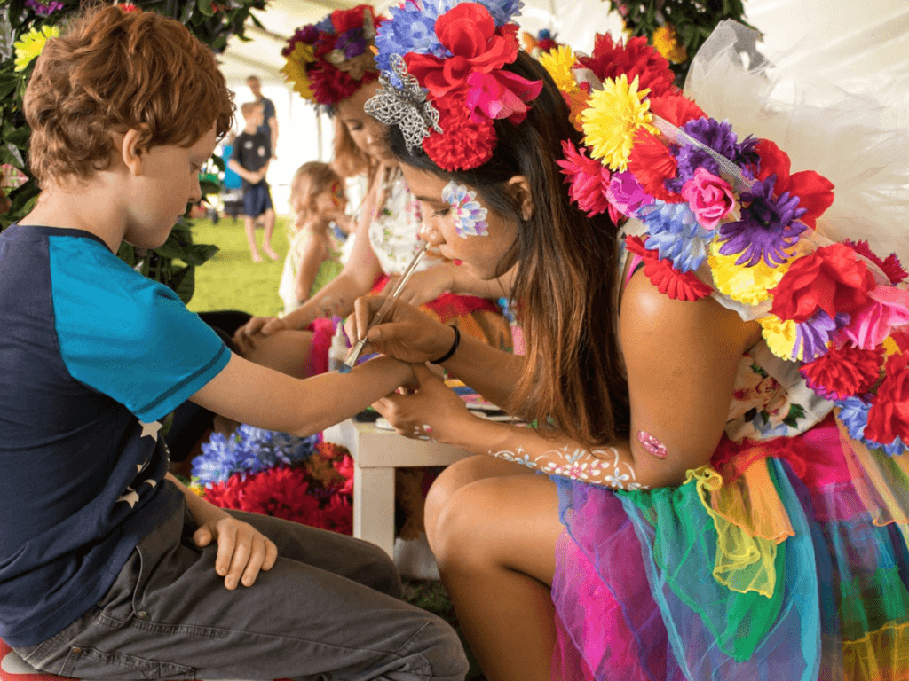 Face painting and storytelling