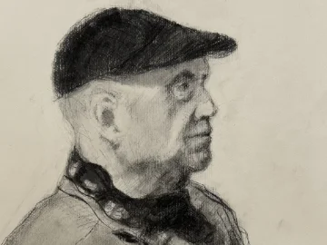 A sketch of a man 