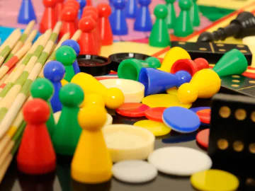 Boardgame pieces for several different games