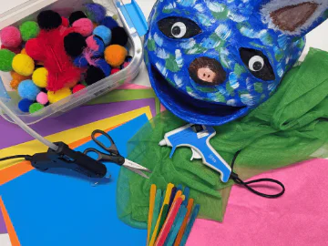 An image of a mask made from craft