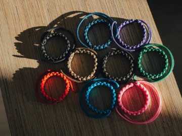 Bracelets made using macrame