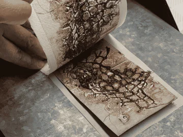 An image printed in a small paper booklet
