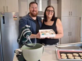 Photo Caption: Kathryn Battersby, James Pervan of The Cookie Owl