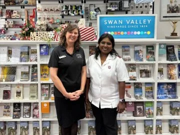 Erin Oliver, Tourism Officer and Sameeha Deepesh, Salvation Army.