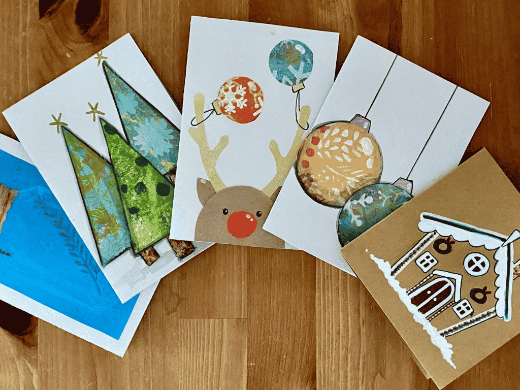 DIY Mixed Media Christmas Cards