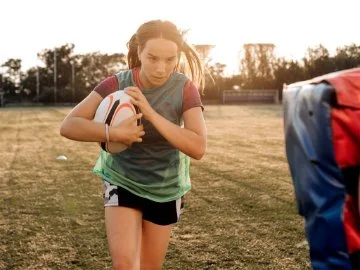 Kids playing rugby