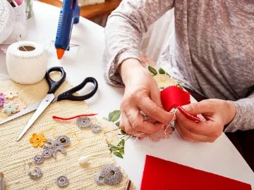 People doing arts and crafts