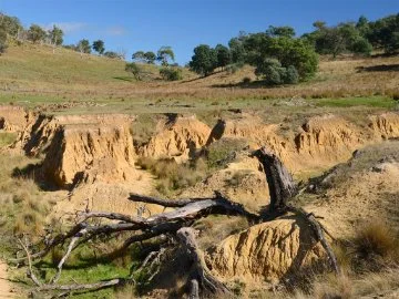 Erosion on a farm in Australia