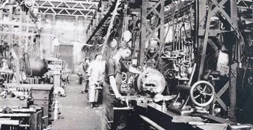 Interior of Midland Railway Workshop 1910