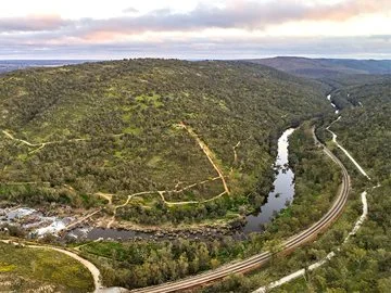 Bells Rapids from the air