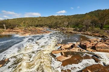 Bells Rapids with the water flowing