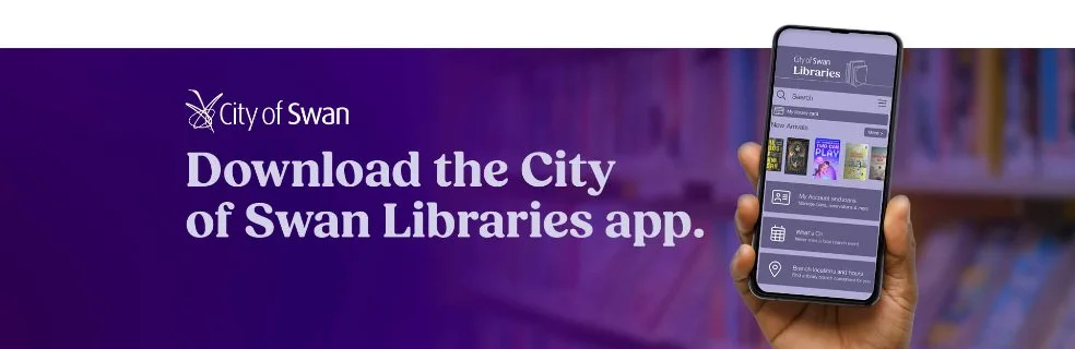 Banner promoting the new Library app