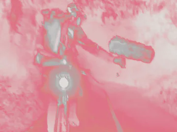 an image of a biker using a radio transmitter