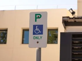 An ACROD parking bay sign