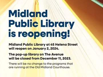 Midland Library Reopening cover photo