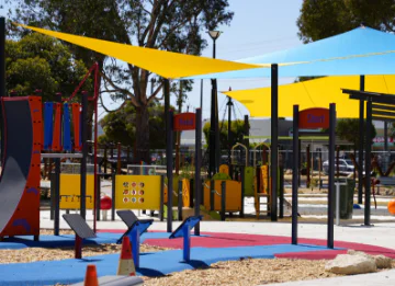 Playground equipment.