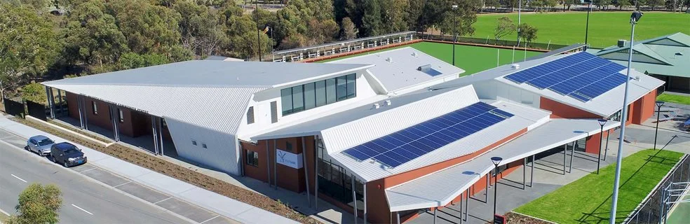 An aerial photo of the Ethel Warren Bullsbrook Community Centre that houses the Bullsbrook Library