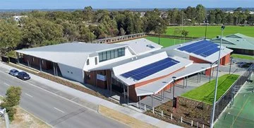An aerial photo of the Ethel Warren Bullsbrook Community Centre that houses the Bullsbrook Library