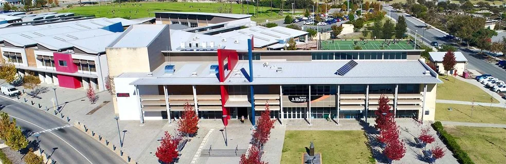 An aerial photo of Ellenbrook Library