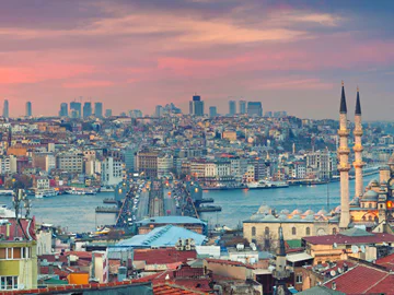 A panoramic image of Istanbul's skyline 